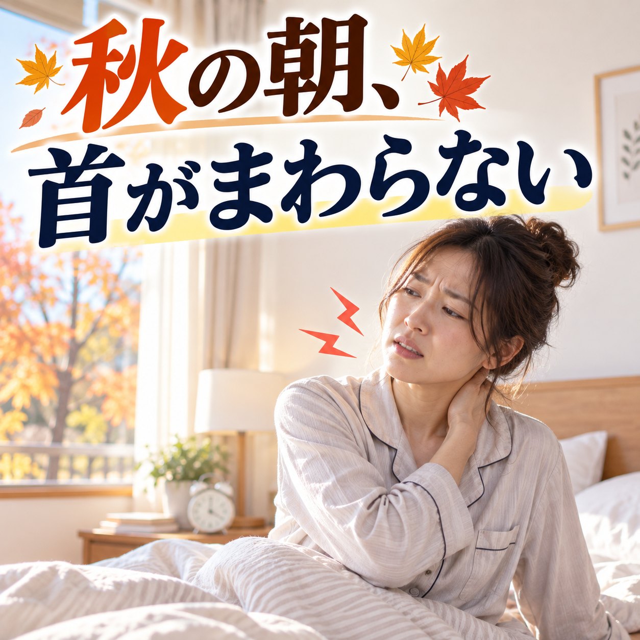 秋の朝の寝違えを3分で軽くする方法とNG動作｜ひなた整骨院